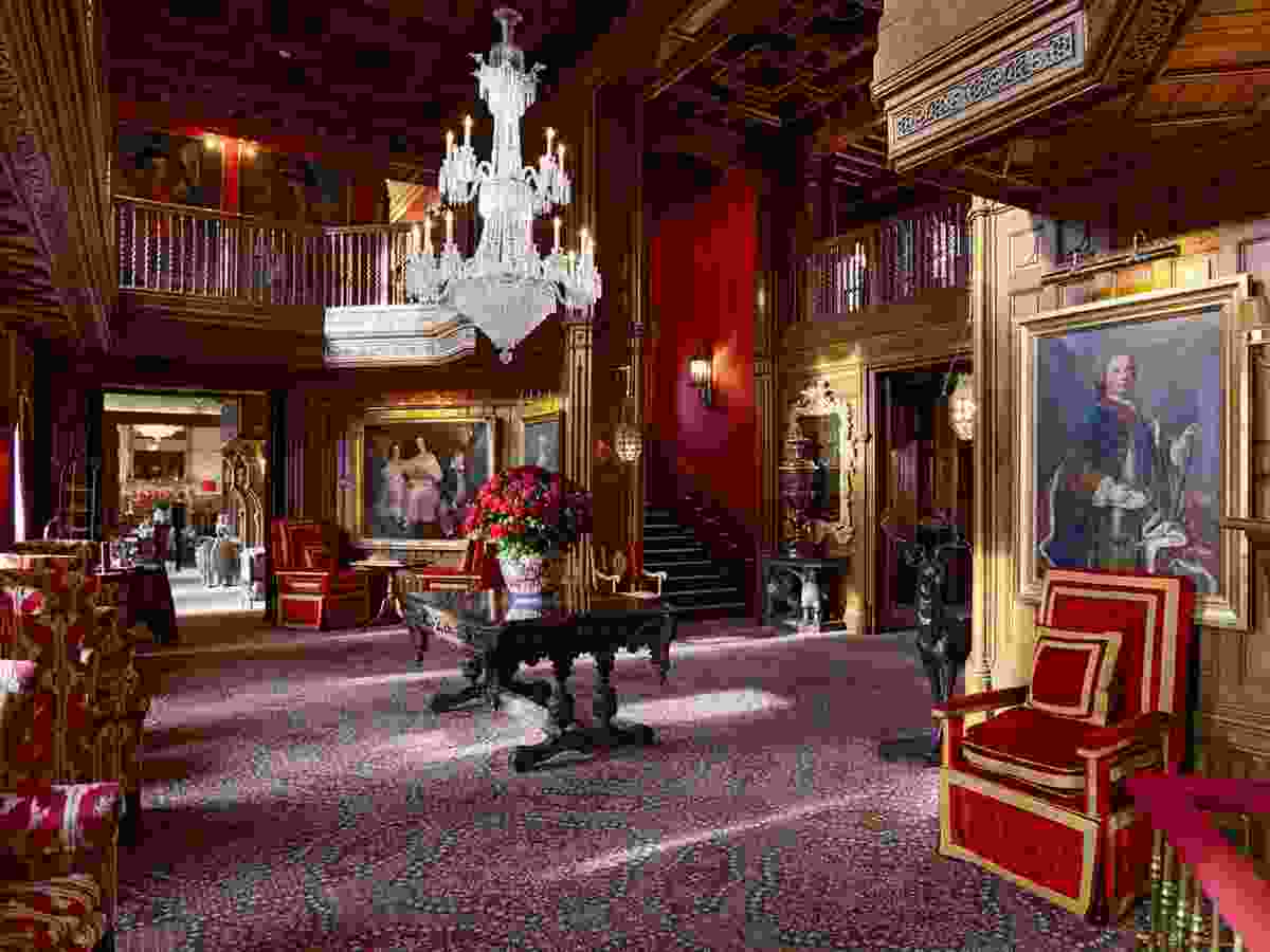 The wood-panelled&nbsp;interiors of Ashford Castle include portraits of past owners and visitors.