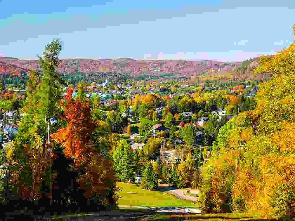 Saint-Sauveur is a beautiful small town with incredible fall views