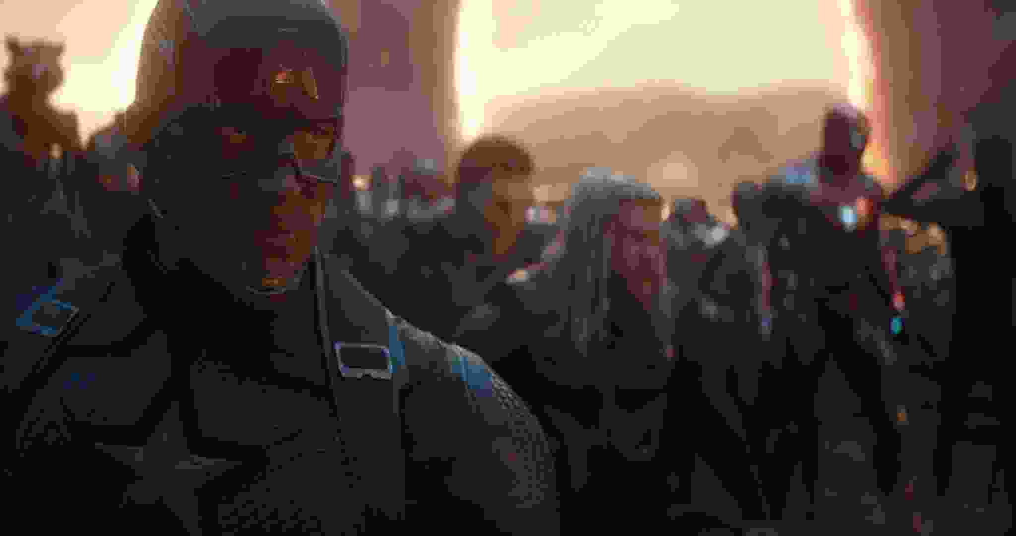 Chris Evans' Captain America leads the charge in a scene from Marvel Studios' Avengers: Endgame.
