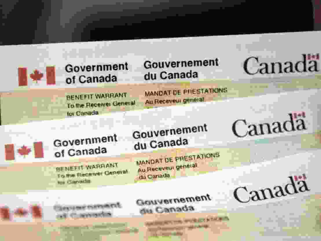 CERB payment cheques.