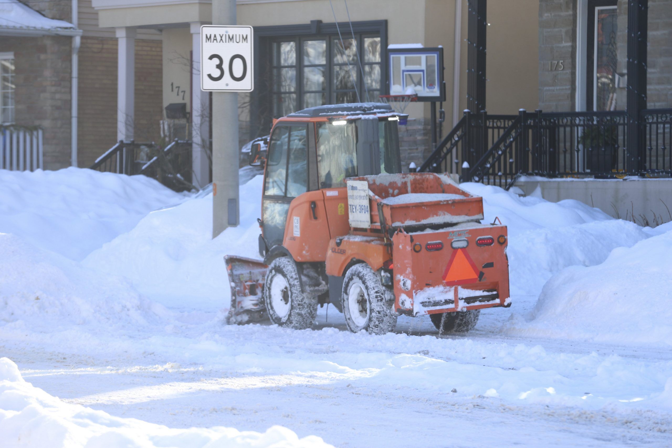 Sidewalk snow clearing