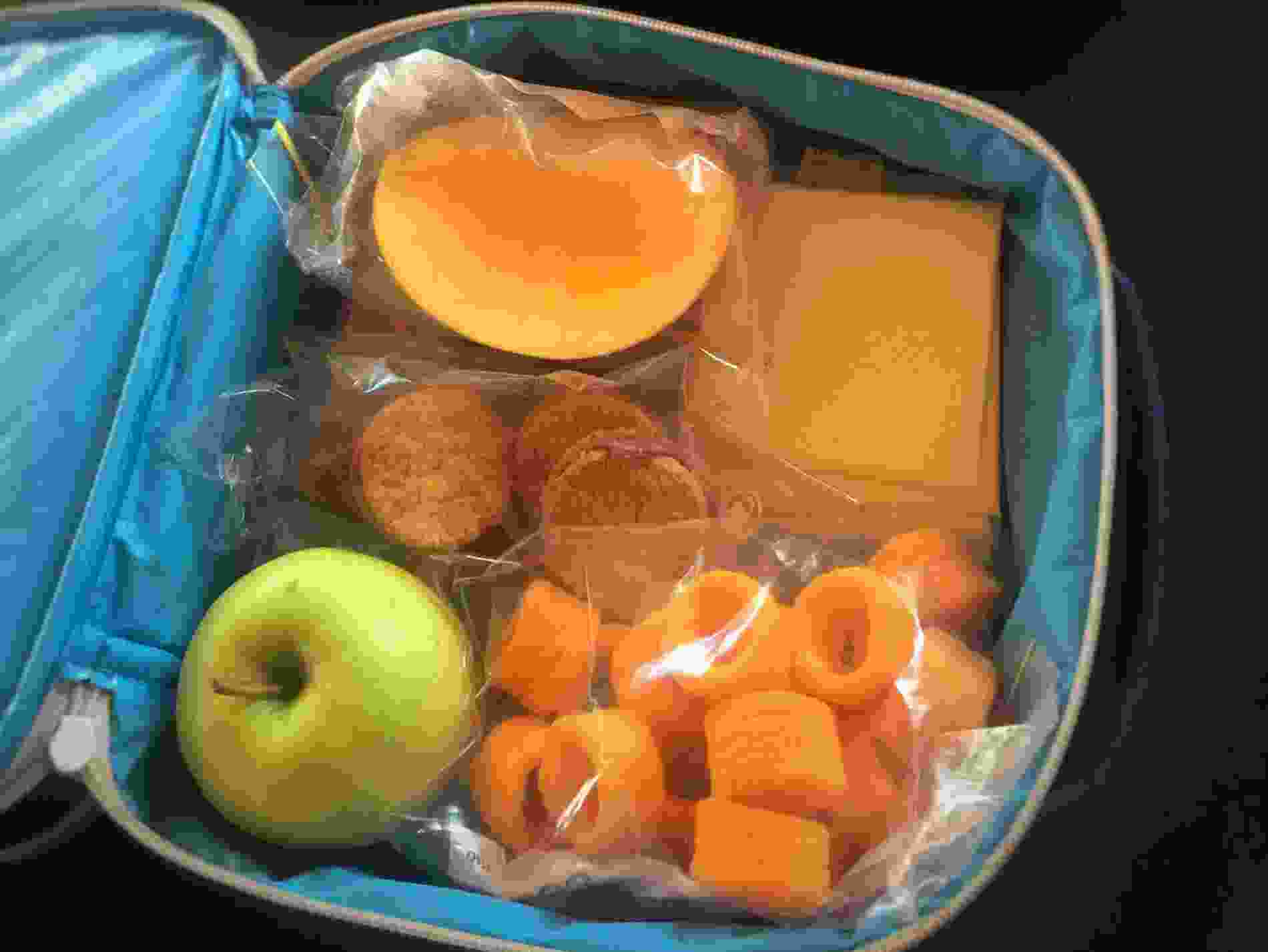 A packed lunch in a lunchbox.