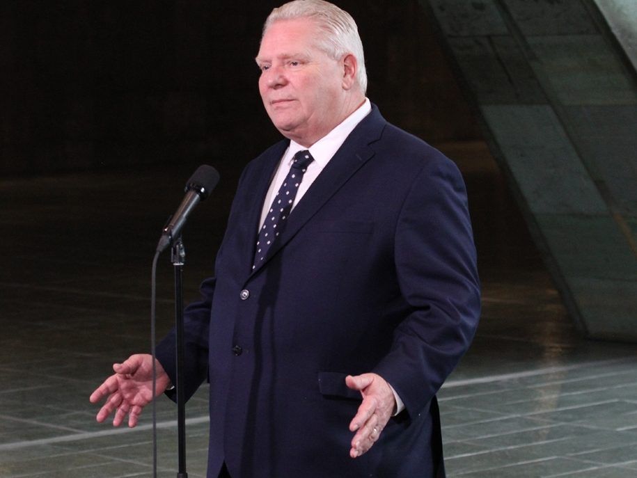 Ontario Premier Doug Ford is pictured at the first ministers meetings held at the Canadian War Museum in Ottawa on Friday, March 22. 