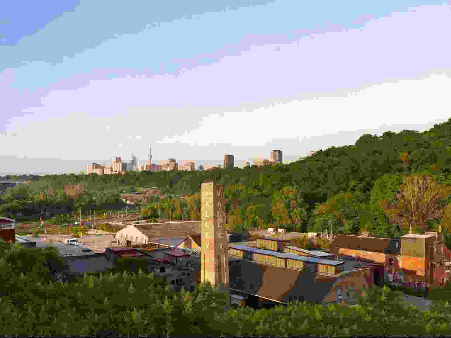 View of downtown Toronto from Evergreen Brickworks.