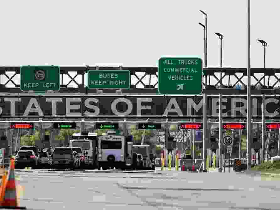 The Canada-U.S. border.