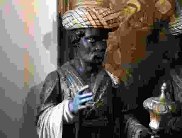 The Black Magus of the Venice Clock Tower, St Mark's Square, Venice.