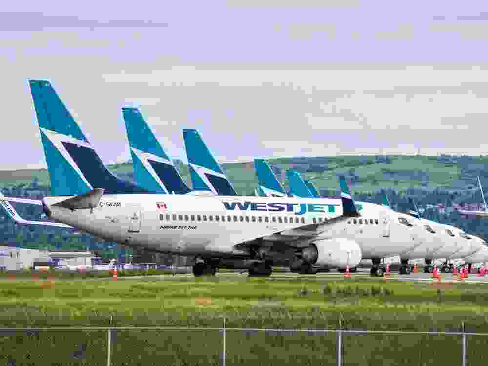 File photo of WestJet planes