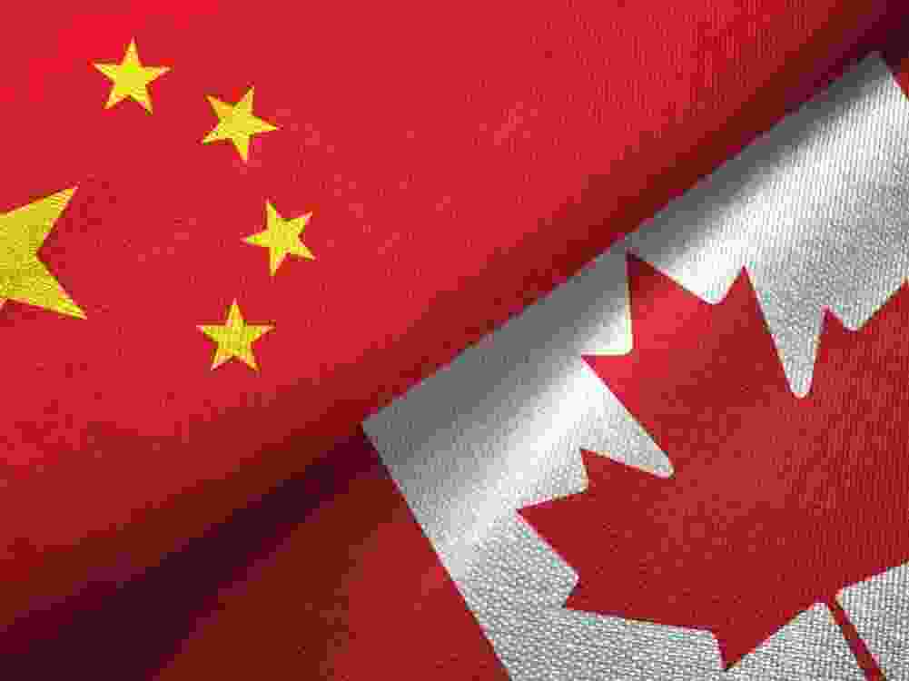 Canada and China flags.