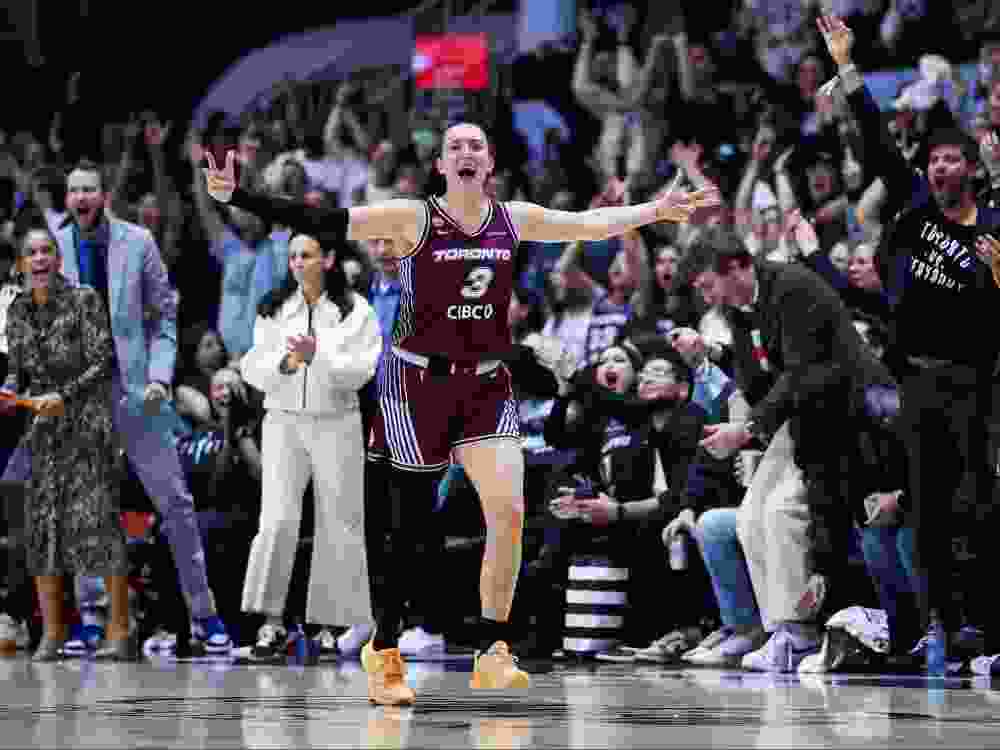 Marina Mabrey of the Toronto Tempo reacts