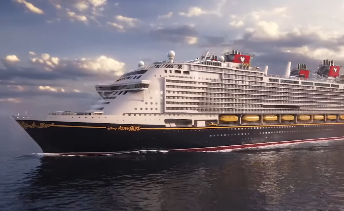 The Disney Adventure is seen in a screenshot from video on the Disney Cruise Line website.