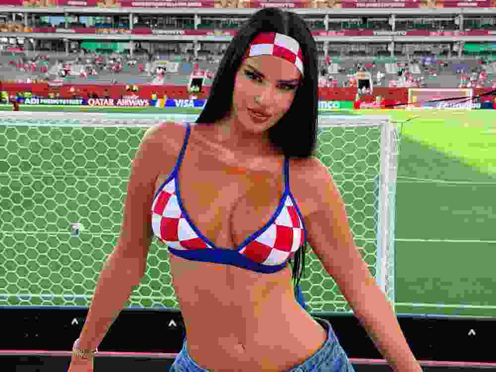 Ivana Knoll attends Croatia's FIFA World Cup match against Panama on Tuesday in Toronto.