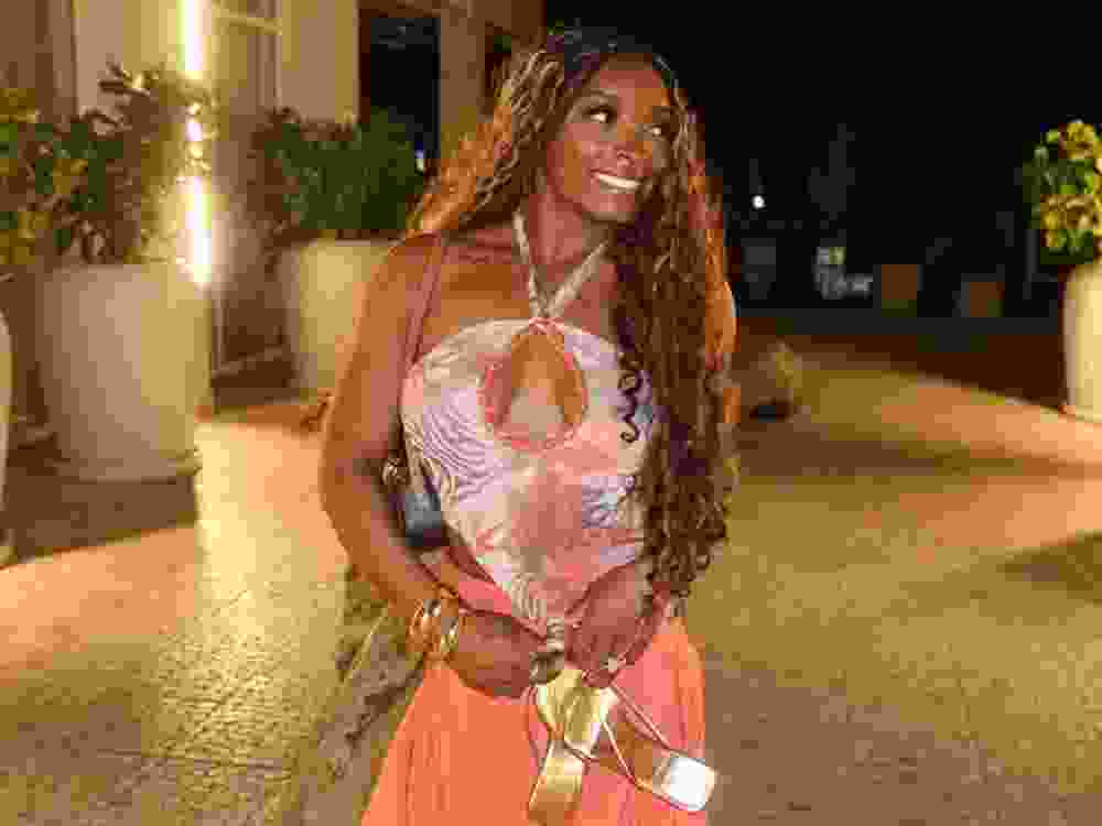 U.S. Olympic gymnastics great Simone Biles on vacation.