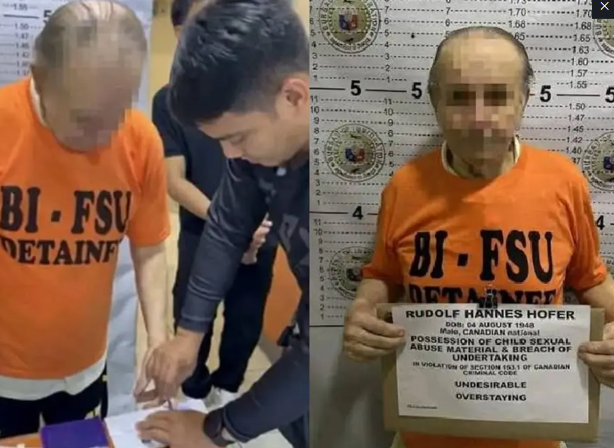 OH DEAR: Rudolf Hannes Hofer had been wanted on child pornography charges. He was arrested in Asia. FEDERAL POLICE