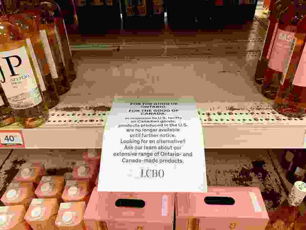 U.S. alcohol is no longer being sold at LCBOs