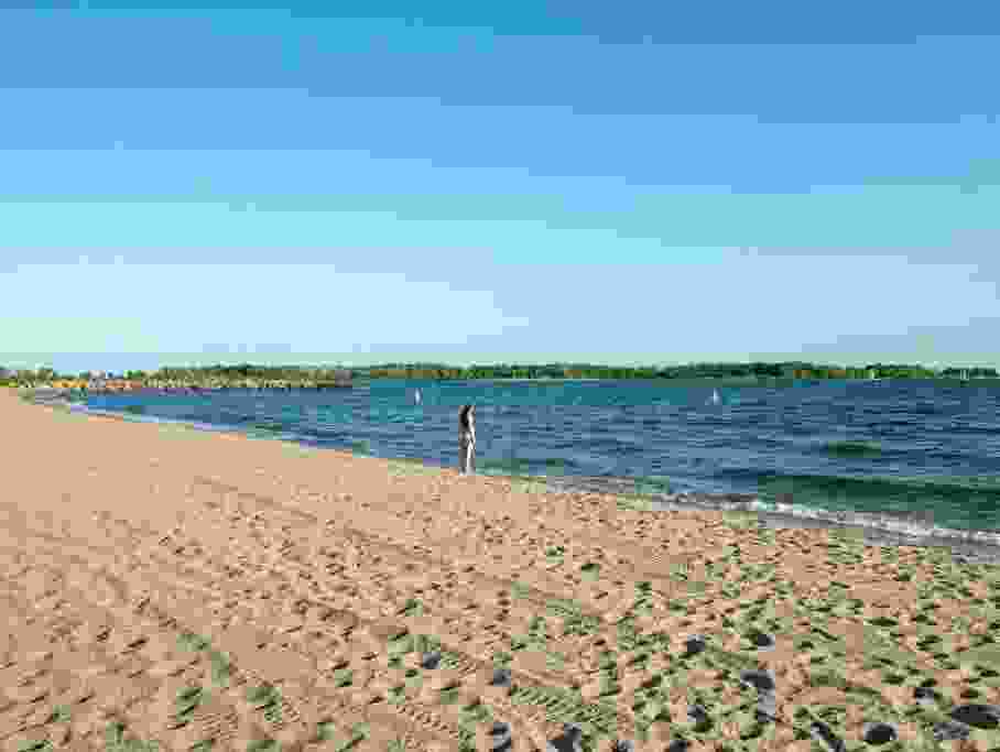 View of Toronto Islands' beach on Lake Ontario, in Toronto, September 14, 2023.