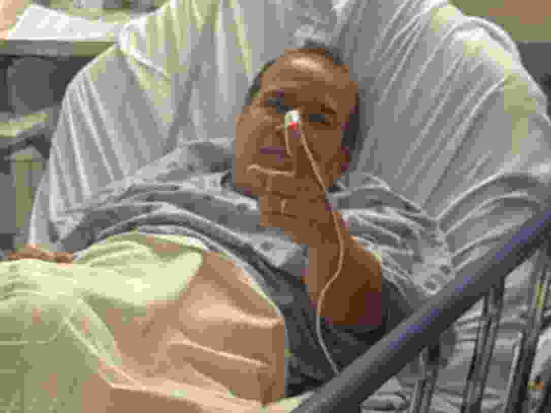 Alonso Zaragoza, hospitalized after he was infected with Cyclospora.