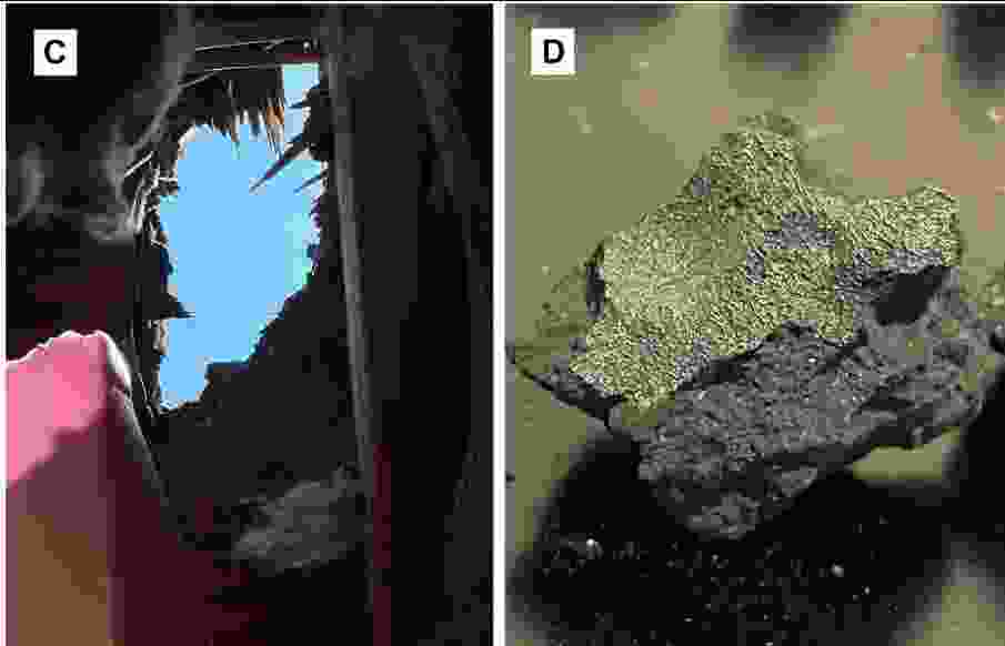 Impact of a meteorite into a New Jersey home in July, 2024