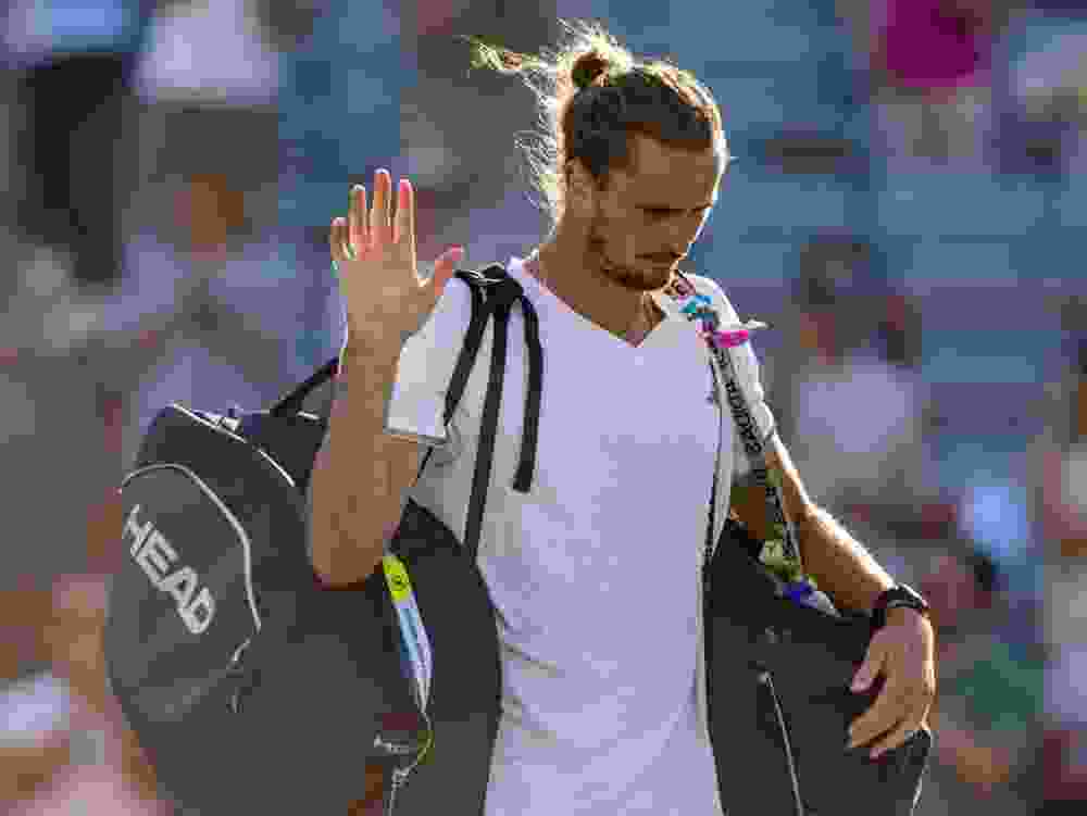 Top seed Alexander Zverev gives a wave to the crowd