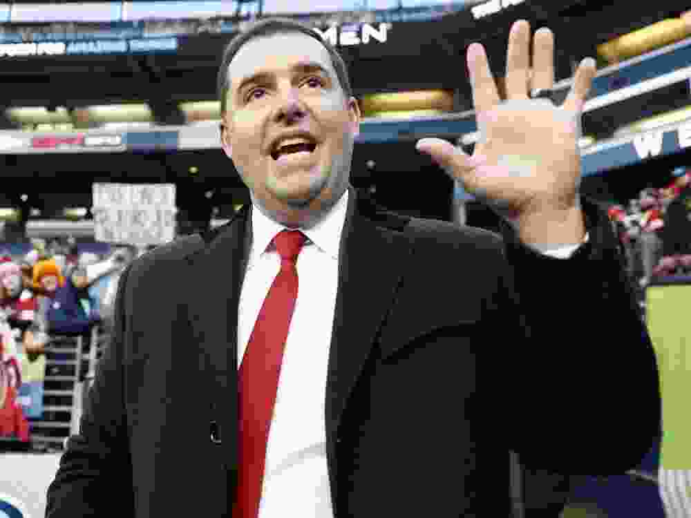 Owner Jed York of the San Francisco 49ers is seen on the field prior to a game against the Seattle Seahawks in 2022.