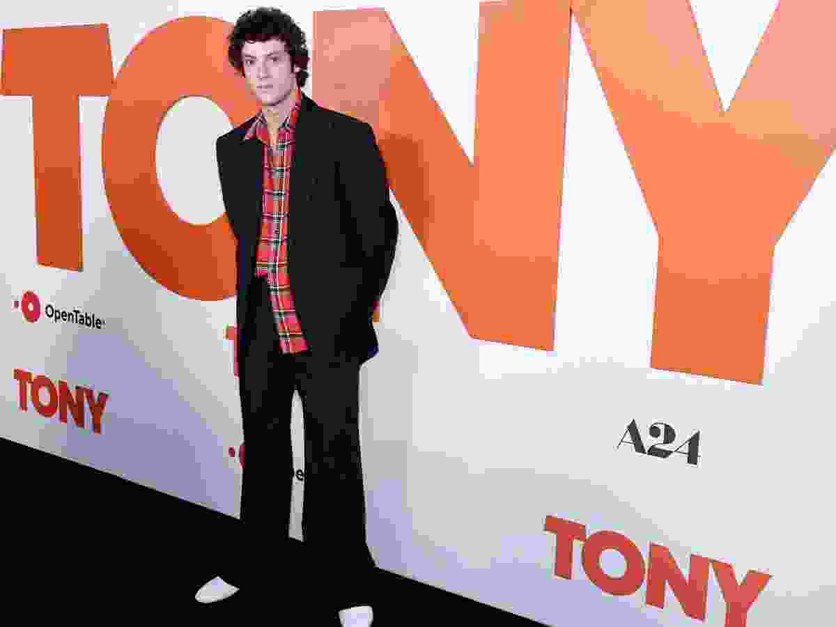 Dominic Sessa attends A24's "Tony" New York Premiere at Regal Union Square on July 28, 2026 in New York City.