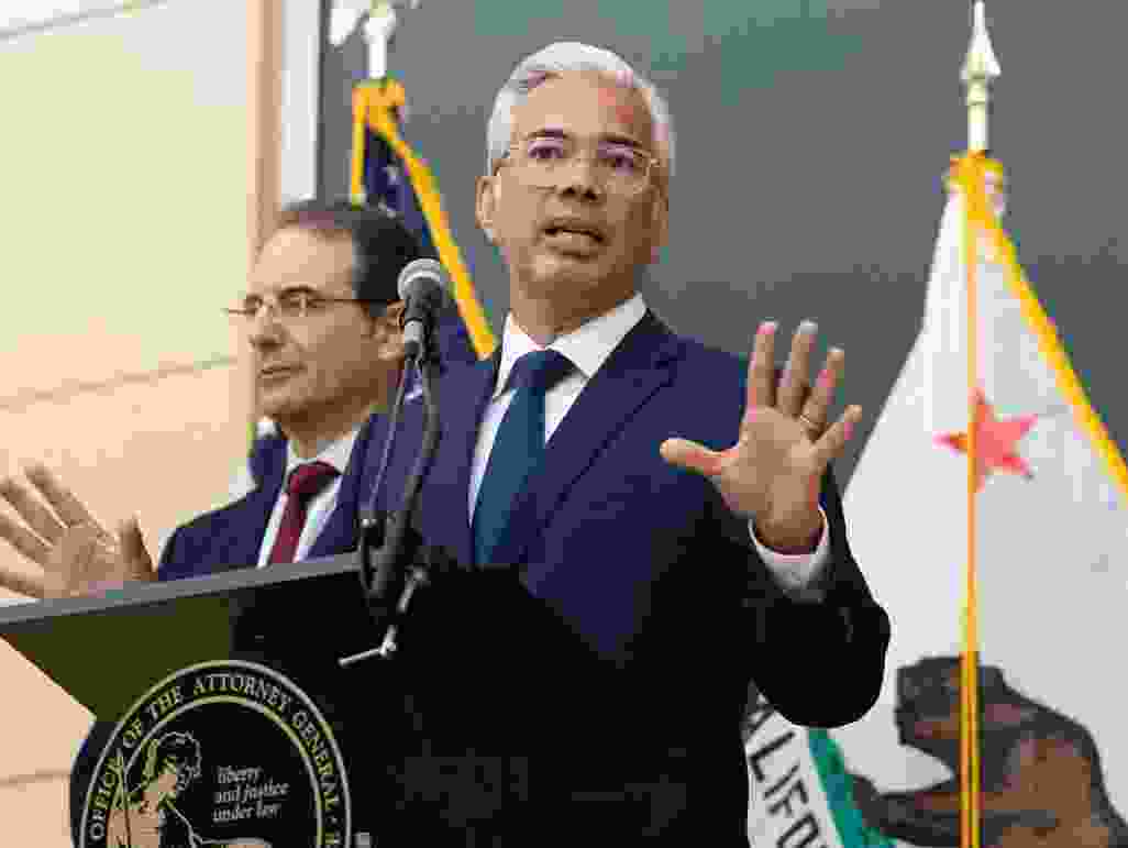 California Attorney General Rob Bonta speaks
