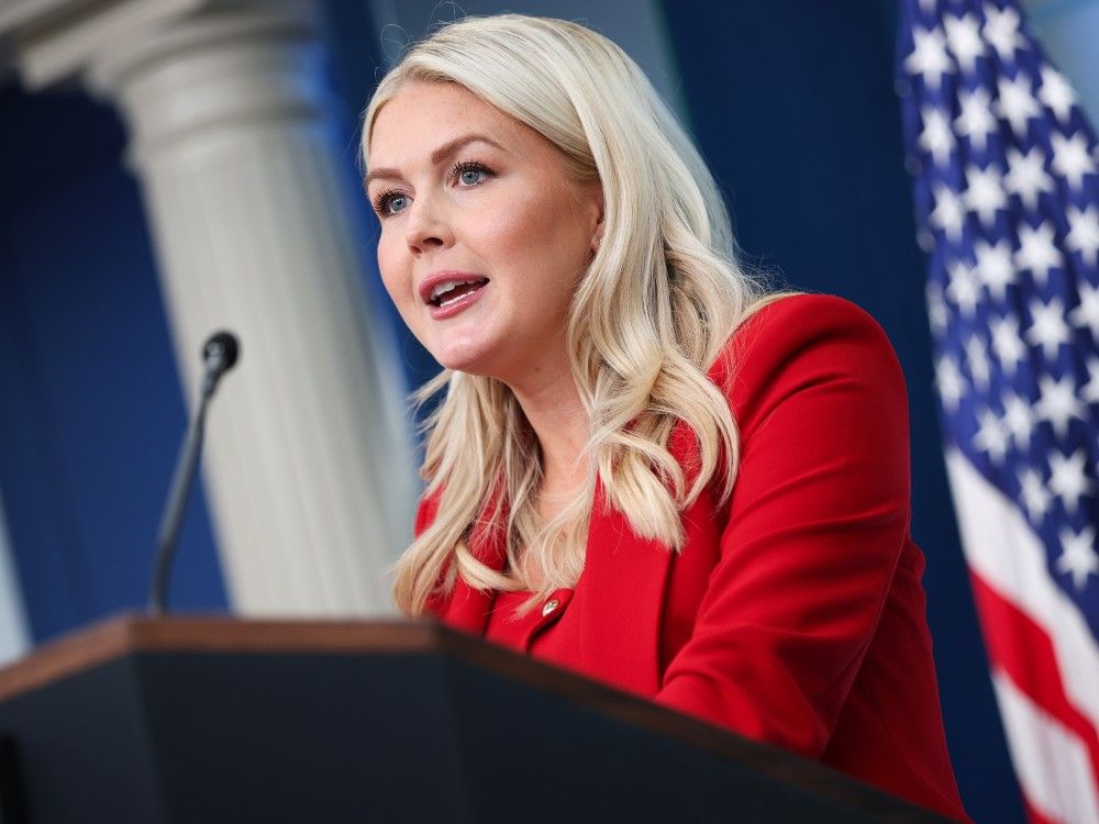 White House Press Secretary Karoline Leavitt delivers remarks during a news briefing in the Brady Press Briefing Room at the White House in Washington, D.C., July 23, 2026.