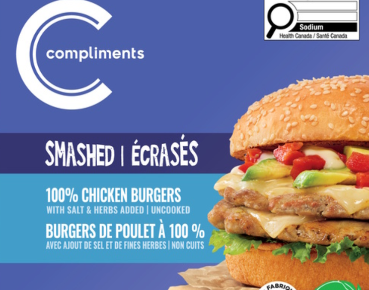 Compliments Smashed 100% Chicken Burgers