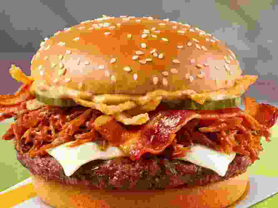 McExtreme Pulled Pork sandwich, from Spain, one of many items from around the world available at participating McDonald's in Canada for a limited time.
