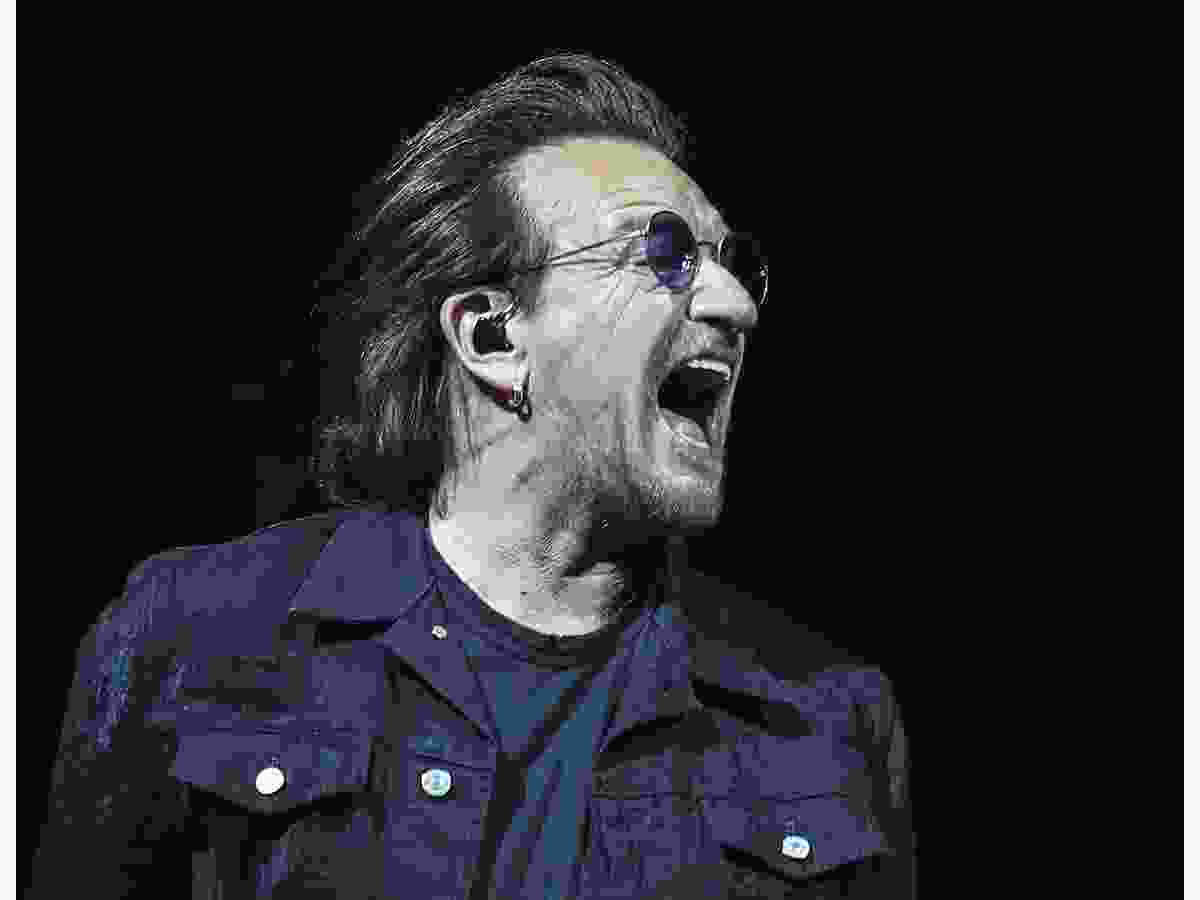 Bono during U2's concert at the Bell Centre in Montreal on June 5, 2018.