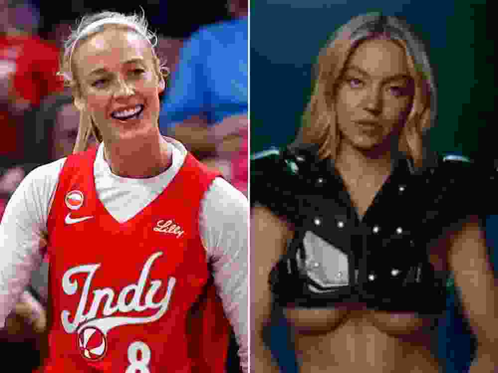 WNBA star Sophie Cunningham and actress Sydney Sweeney.
