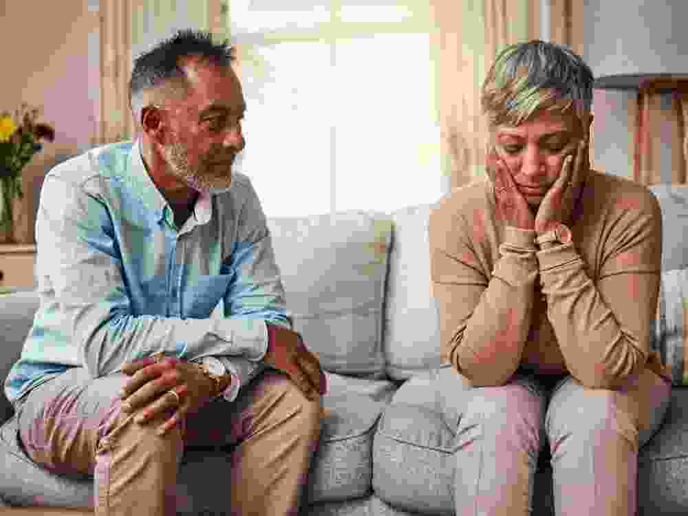A senior woman is upset at the cheating ways of her boyfriend.