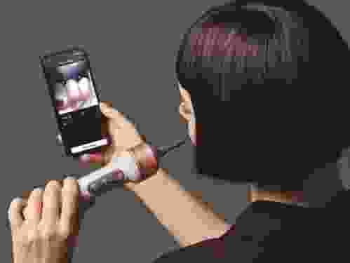The new Dyson CameraJet which combines a camera and mouthwash jet to target the plaque in between your teeth.
