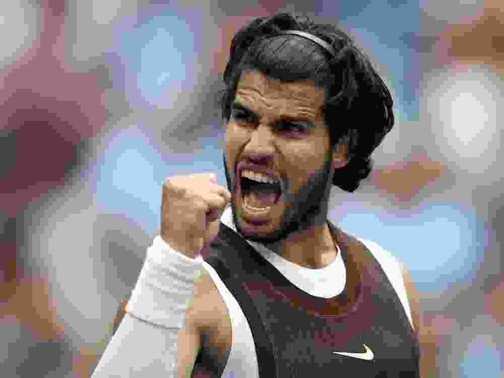 Carlos Alcaraz of Spain celebrates after defeating Yibing Wu of China in their Men's Singles Third Round match on Day Six of the 2026 U.S. Open at USTA Billie Jean King National Tennis Center, on Sept. 4, 2026, in the Flushing neighbourhood of the Queens borough of New York City.