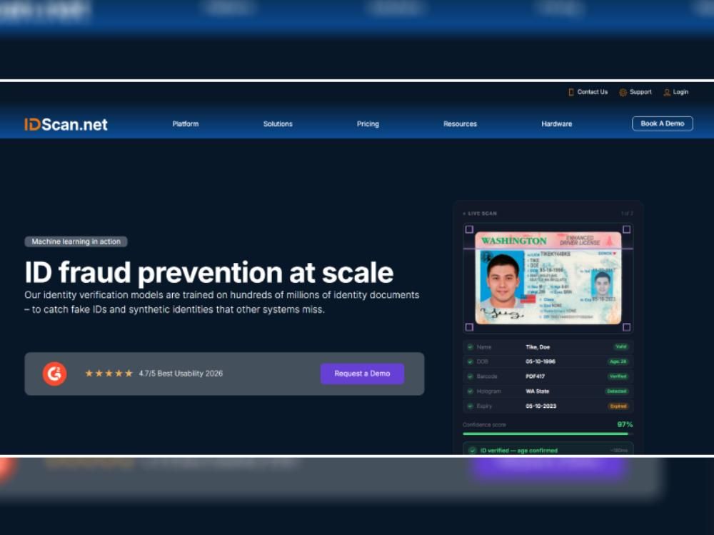 IDScan.net provides identification verification software to several categories of businesses to verify customers’ government-issued identification.