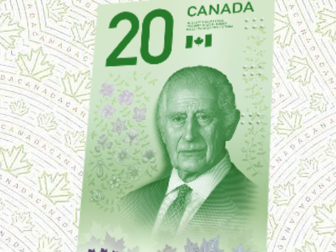 King Charles III $20 Canadian bill