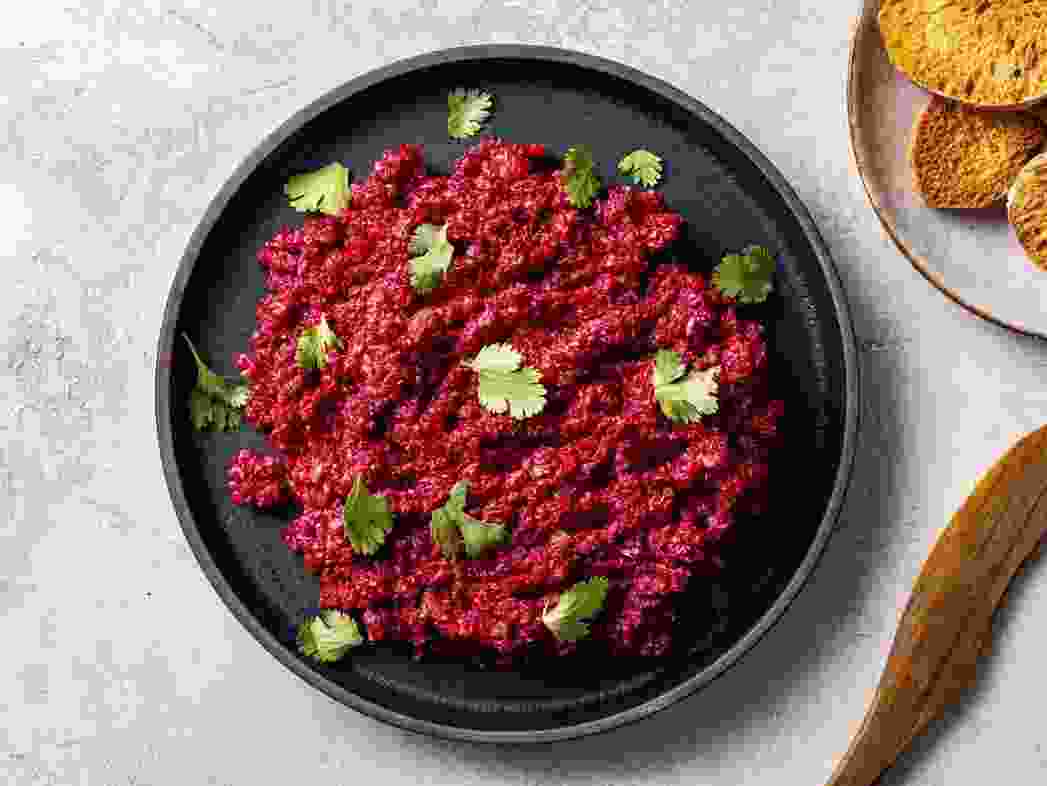Pkhali (Georgian Beet, Carrot and Walnut Dip).