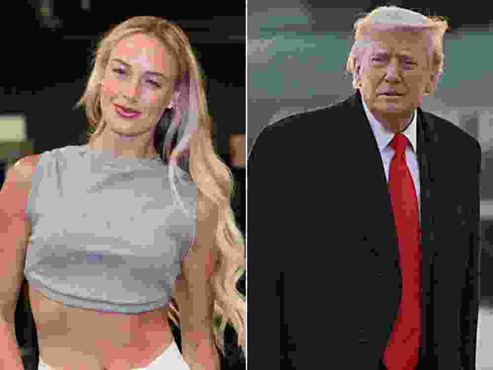 Indiana Fever star Sophie Cunningham and U.S. President Donald Trump.