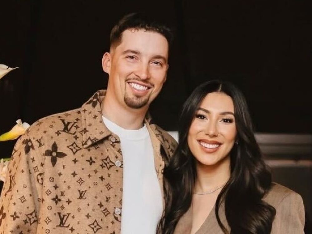 Blake Snell of the Los Angeles Dodgers with wife Haeley.
