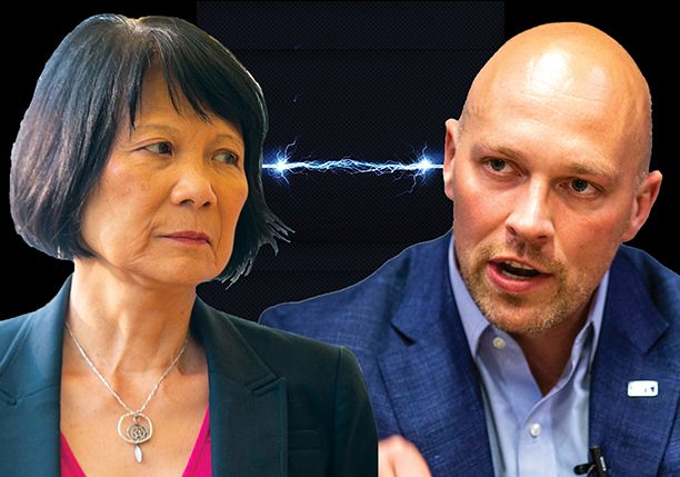 Mayoral candidates Olivia Chow and Brad Bradford.