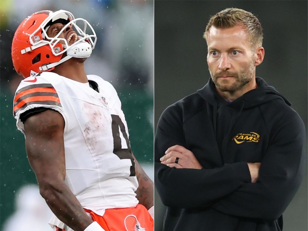 Cleveland Browns QB Deshaun Watson and L.A. Rams head coach Sean McVay.