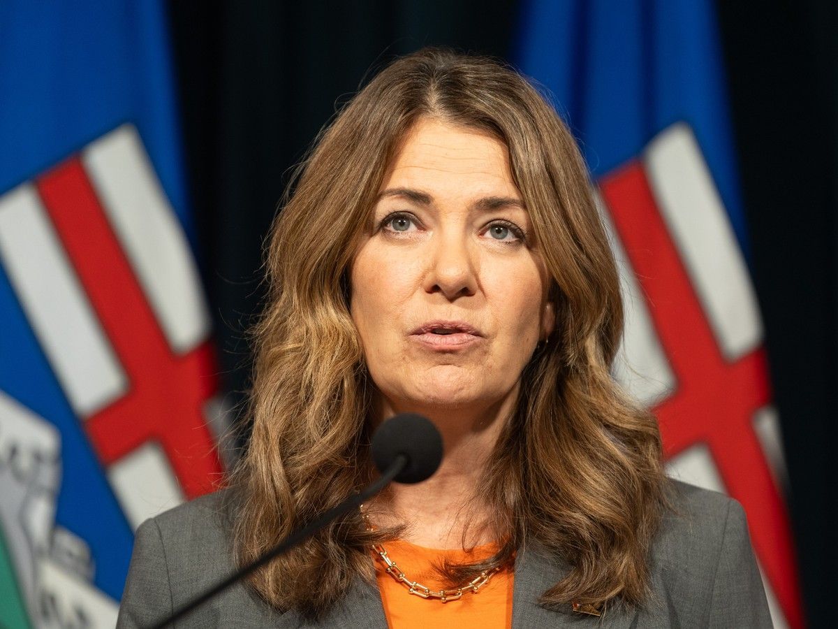 Alberta Premier Danielle Smith is providing an address to Albertans following the preliminary results of the Oct. 19 referendum. Taken on the National Day for Truth and Reconciliation, Wednesday, September 30, 2026. Brent Calver/Postmedia