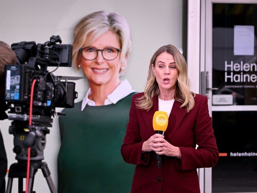 Australian politician Helen Haines (C) is in a critical but stable condition in a Melbourne hospital after being struck by a car on Monday near her office in the town of Wangaratta.