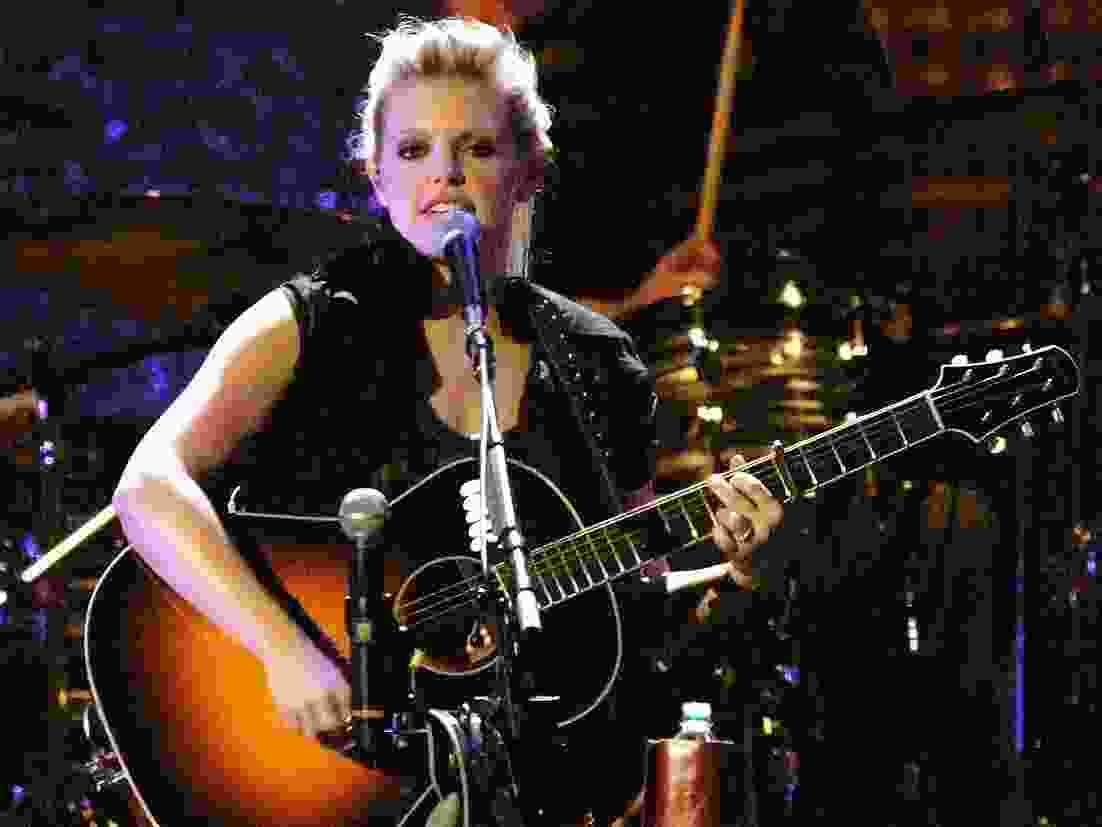 The Chicks lead singer Natalie Maines seen performing in Calgary.