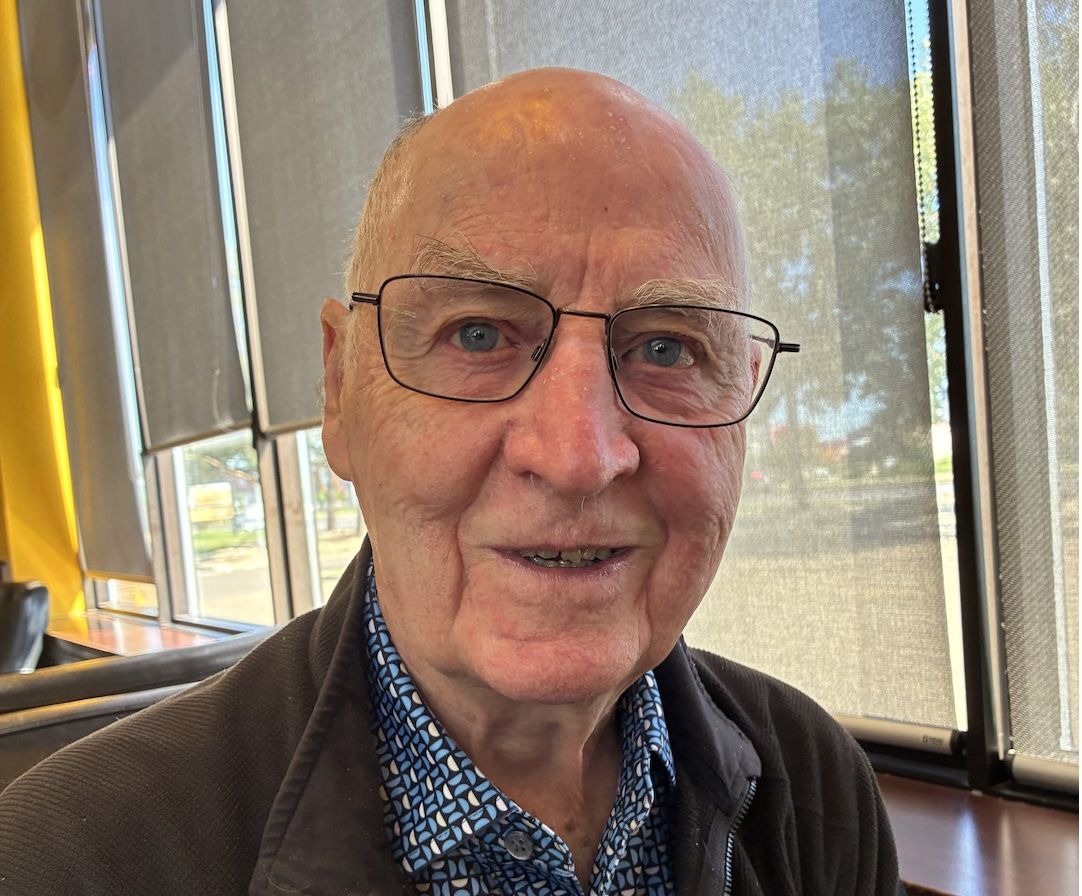 Austin Smith, on national champion hockey team from Edmonton's Vintage league at age 88