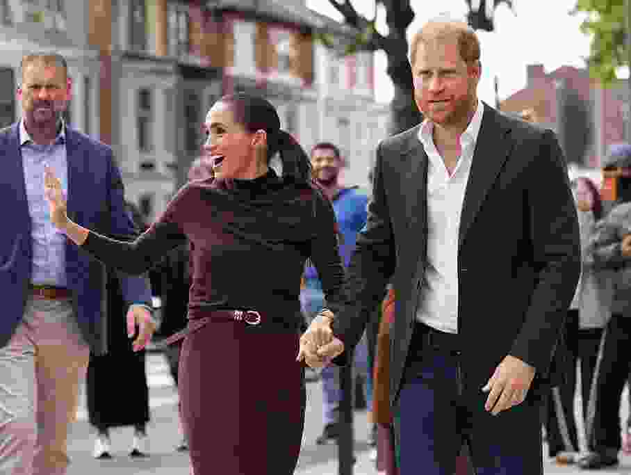 Meghan, Duchess of Sussex and Prince Harry, Duke of Sussex during a visit to Himmah Hub during their visit to Nottingham on October 15, 2026 in Nottingham, England.