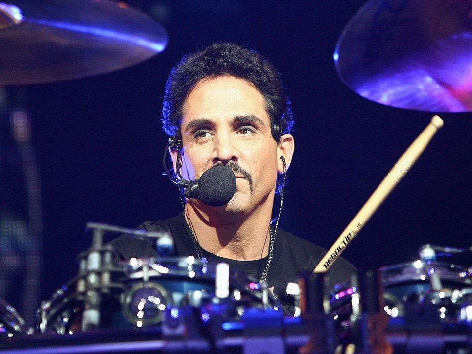 Journey drummer Deen Castronovo performs at the Planet Hollywood Theatre for the Performing Arts March 8, 2008 in Las Vegas, Nevada.
