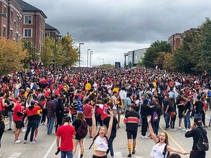 The Guelph Police Service released this image from a homecoming party.