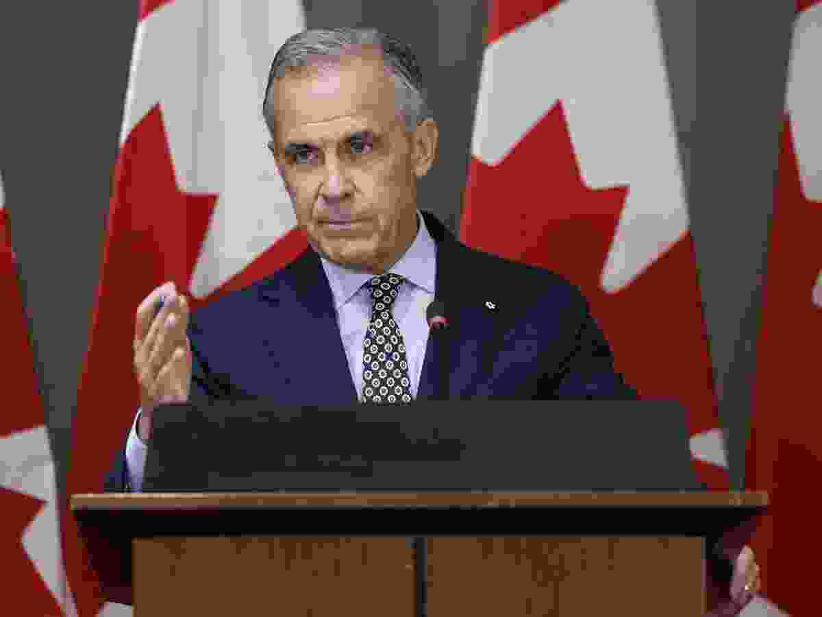 Prime Minister Mark Carney speaks during a Liberal caucus meeting on Parliament Hill in Ottawa, September 18, 2026.