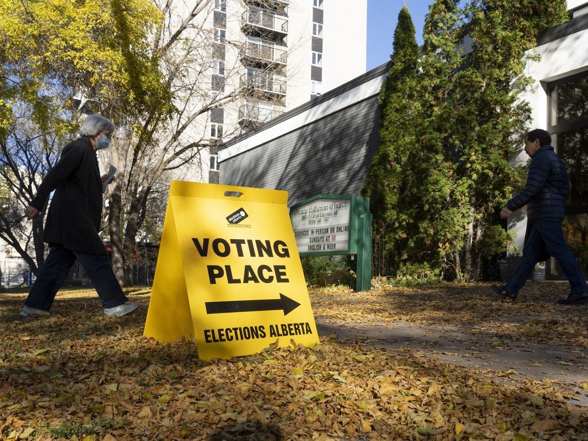 Referendum day is Oct. 19 and Elections Alberta says there are 1,405 voting locations in Alberta. Photo taken on Tuesday, October 13, 2026 in Edmonton.