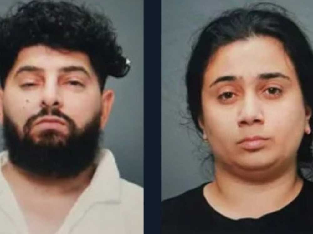 Two people allegedly linked to distraction thefts across Canada are pictured in a photo provided by Barrie Police.
